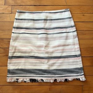 LOFT outlet pencil skirt - light pink, cream, and navy stripe